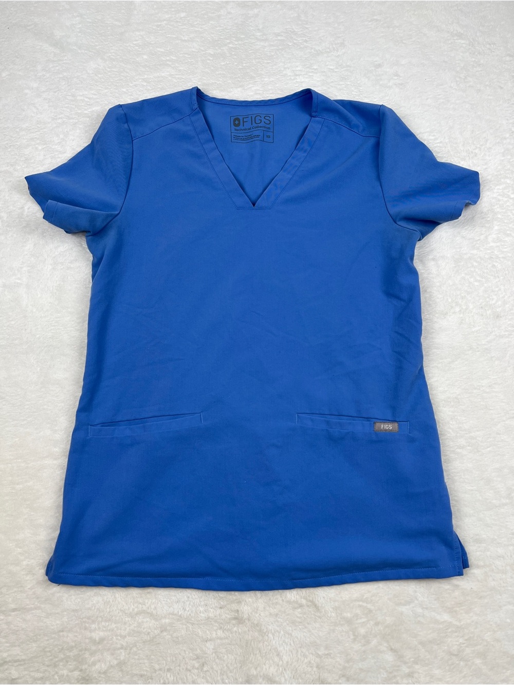 FIGS Casma Three-Pocket Scrub Top Ceil Blue Women’s XS Medical EUC